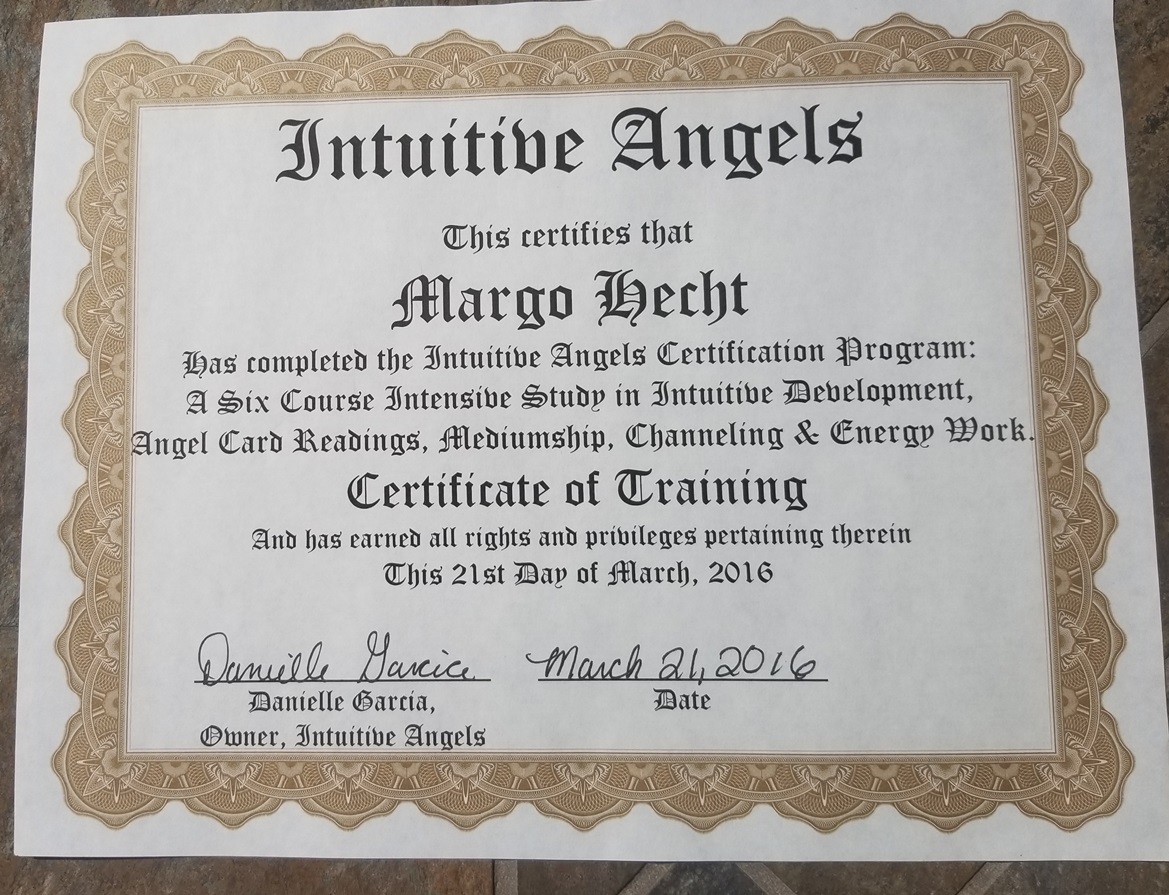 Angel Card Reading Certificate